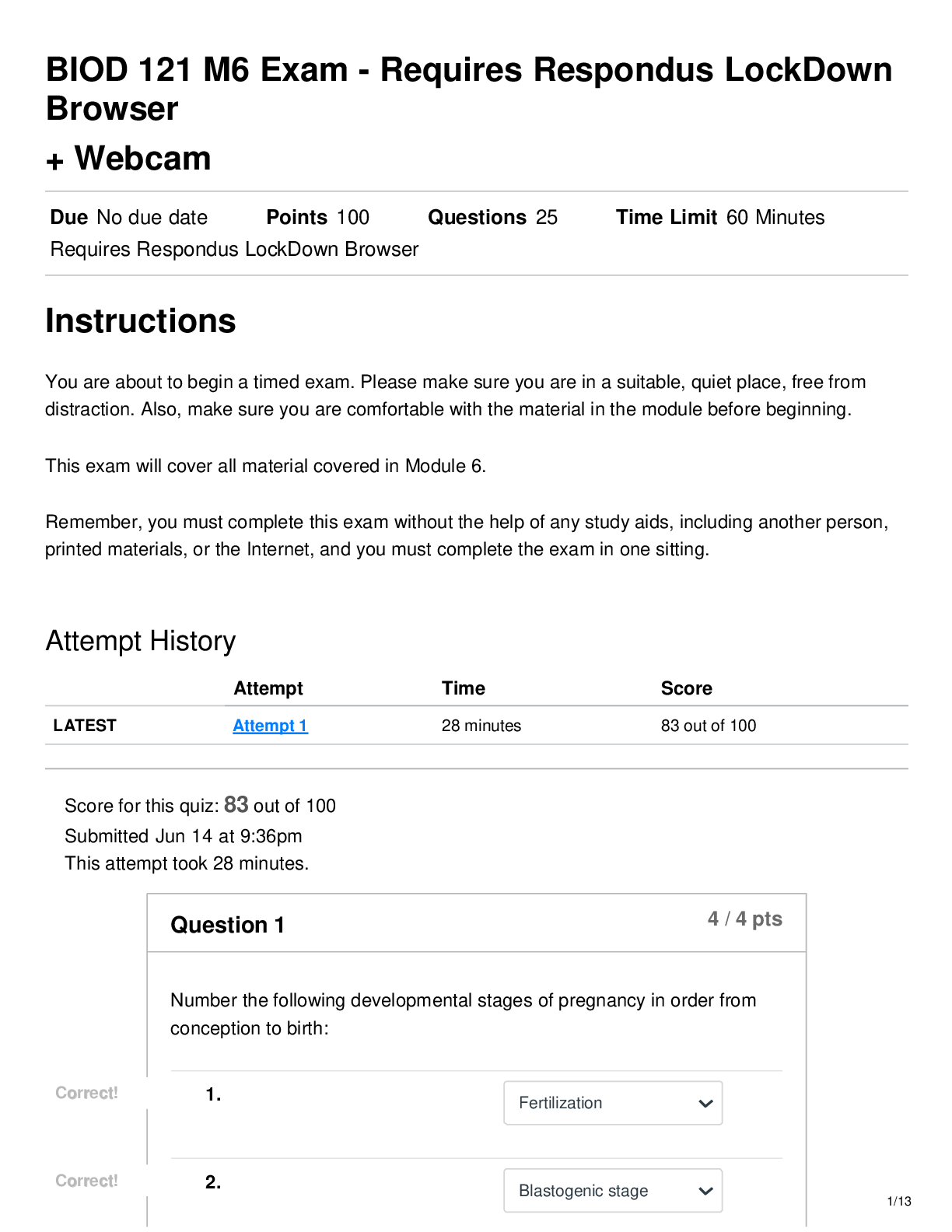 PORTAGE LEARNING BIOD 121 ESSENTIALS IN NUTRITION FINAL EXAM COMPLETE